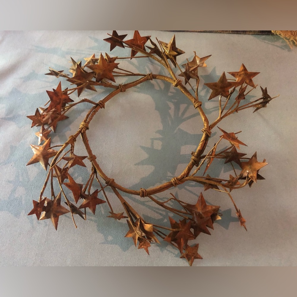 Rusty Star Candle Ring